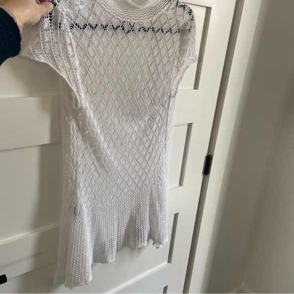 90s Y2K Le Chateau White Open Knit Cardigan - Picture 6 of 9